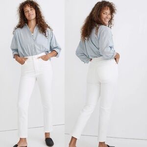 Madewell The Perfect Vintage Jean in white size 26 high rise skinny fall